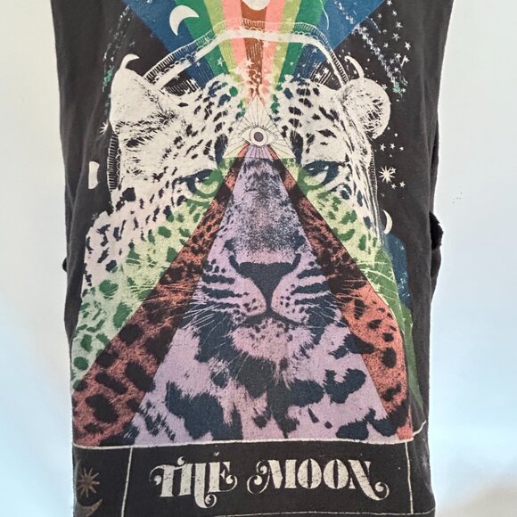 Spiritual Gangster- The Moon- Leopardi Muscle Tank Size Small - Picture 3 of 5